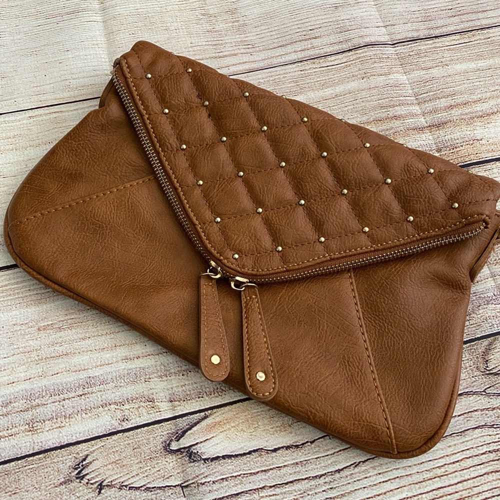 Street Level Tan Clutch - Like new!